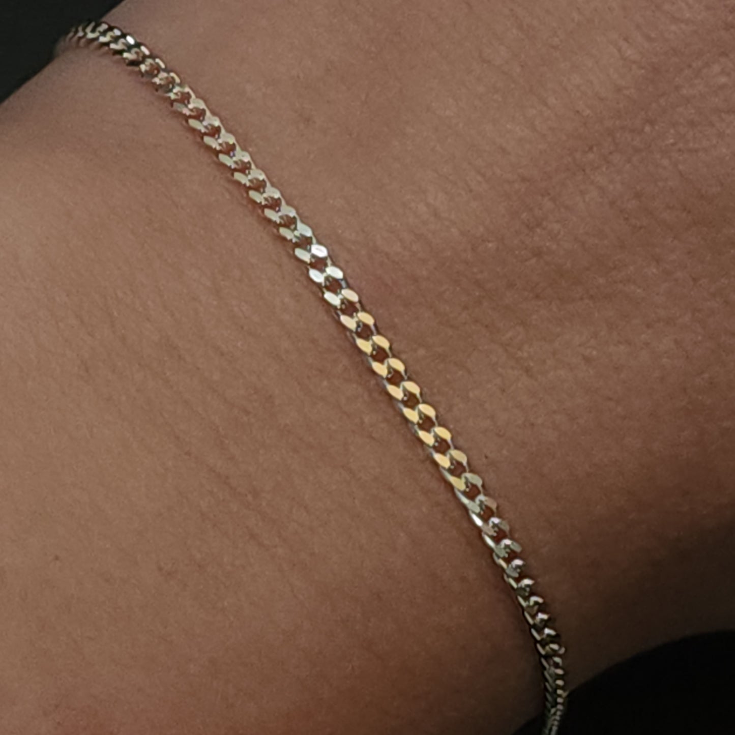 925 Sterling Silver Diamond Cut Curb Chain by the foot