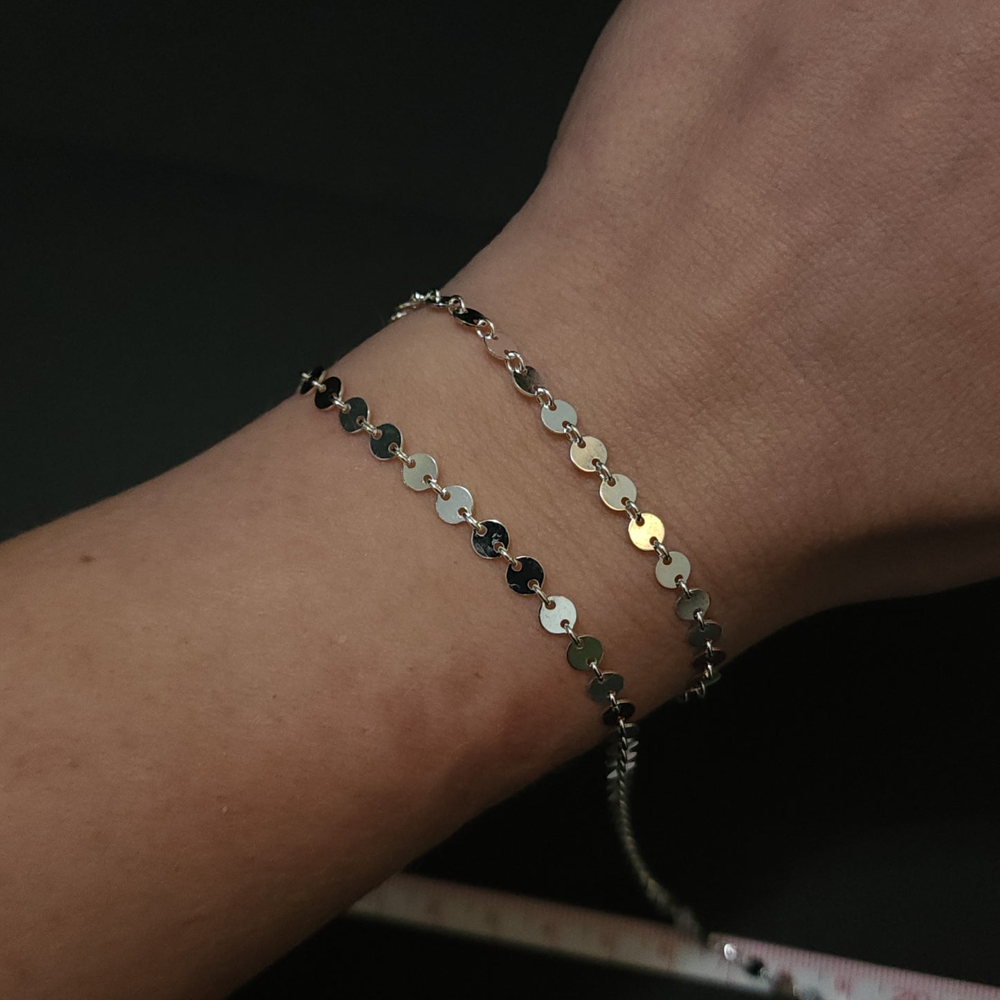 925 Sterling Silver 4mm Circle Dolly Chain by the foot