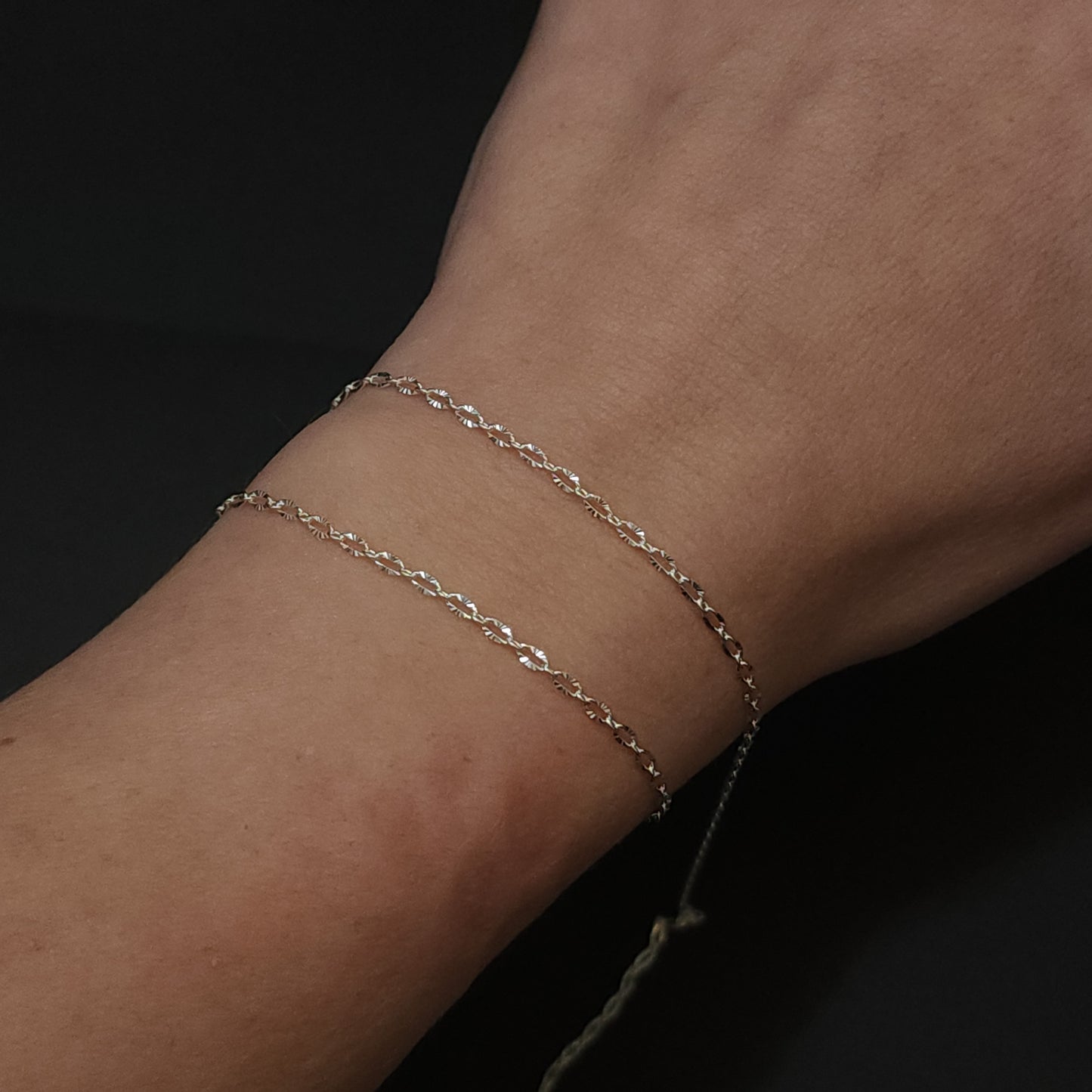 925 Sterling Silver Patterned Oval Link Chain by the foot