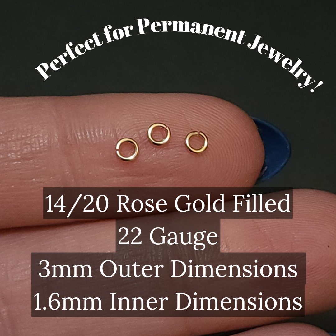 14/20 ROSE Gold Filled Jump Rings Jewelry Findings – Antebellum