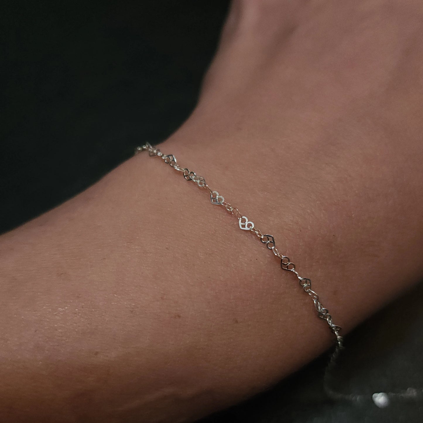 Sterling Silver Art Heart Chain