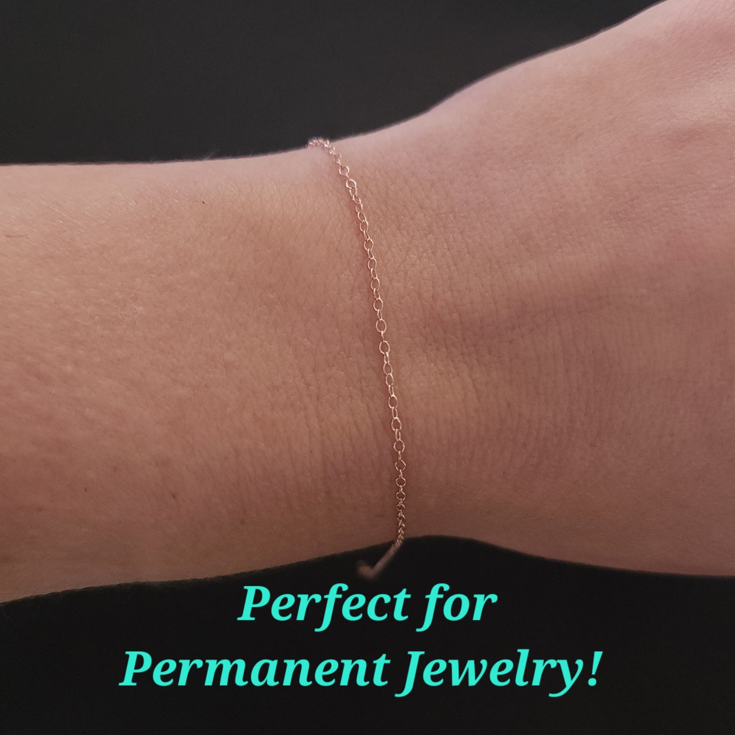 Rose Gold 14kt Gold Filled Dainty Cable Chain