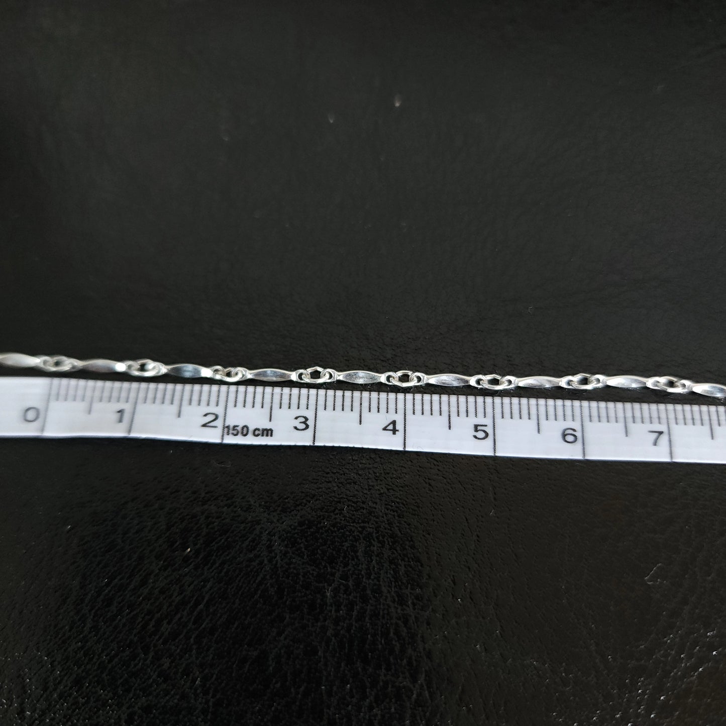 Sterling Silver Dapped Bar Chain
