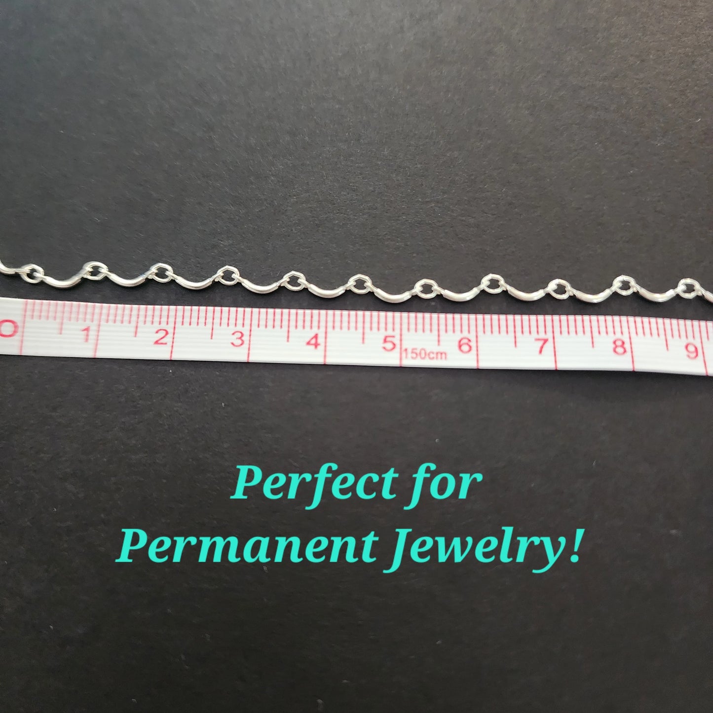 Sterling Silver Curved Bar Chain